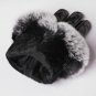 Women Leather Gloves Real Rex Rabbit Fur Genuine For Winter Touchscreen Mittens