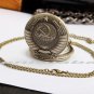 Chain Pocket Watch USSR Soviet Russia Vintage Sickle Necklace Pendant Hummer