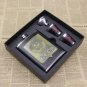 Hip Flask Set CCCP Stainless Steel Faux Leather Wrapped Flagon 7oz Russia Gift