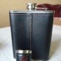Hip Flask Set CCCP Stainless Steel Faux Leather Wrapped Flagon 7oz Russia Gift