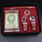 Alcohol Hip Flask Set 8OZ Whisky Flagon Cccp Stainless Steel Leather BPA Free