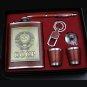 Alcohol Hip Flask Set 8OZ Whisky Flagon Cccp Stainless Steel Leather BPA Free