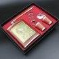 Alcohol Hip Flask Set 8OZ Whisky Flagon Cccp Stainless Steel Leather BPA Free