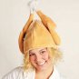 Adults Hat Mask Men Women Funny Plush Roasted Turkey Party Festival Costume Cap