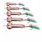 5 Pcs Lot Spoon Fishing Lure Bass Metal Bait Treble Hook Tackle Spinner Fly Gift