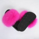Women Slippers Natural Fox Fur Indoor Summer Shoes Genuine Sliders Ladies Girls