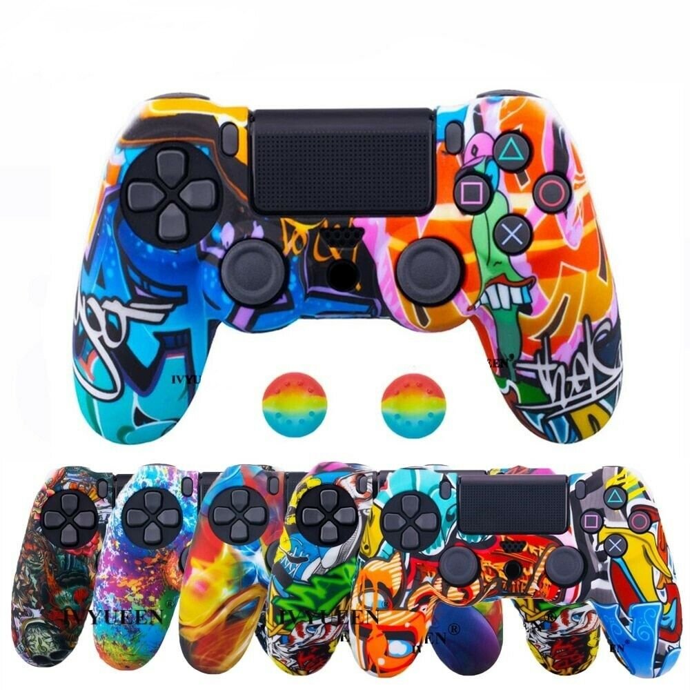 Silicone Skin Controller Joystick Case For Sony Dualshock 4 PS4 DS4 Pro Slim