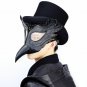 Steampunk Men Face Mask Black Leather Plague Doctor Bird Long Nose Cosplay
