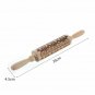 Wooden Rolling Pin Cookies Christmas Elk Print Kitchen Tools Home Decorations