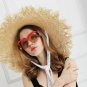 Sun Hat For Women Straw Ladies Wide Brim Summer Beach Cap Panama Cowboy Style