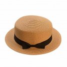 Straw Sun Hat Mom And Kids Summer Beach Ladies Cap Wide Brim Visor Floppy Bow