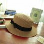 Straw Sun Hat Mom And Kids Summer Beach Ladies Cap Wide Brim Visor Floppy Bow
