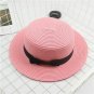 Straw Sun Hat Mom And Kids Summer Beach Ladies Cap Wide Brim Visor Floppy Bow
