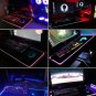Mouse Pad Large Gaming LED Lighting Glow Mat Knitted Edge USB Rubber Keypad