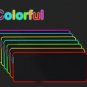 Mouse Pad Large Gaming LED Lighting Glow Mat Knitted Edge USB Rubber Keypad