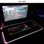 Mouse Pad Large Gaming LED Lighting Glow Mat Knitted Edge USB Rubber Keypad