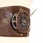 Steampunk Women Belt Corset Waist Vintage Gothic Brown Leather Harness Clock