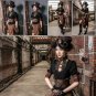 Steampunk Women Belt Corset Waist Vintage Gothic Brown Leather Harness Clock