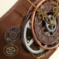 Steampunk Women Belt Corset Waist Vintage Gothic Brown Leather Harness Clock
