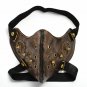 Women Steampunk Mask Gothic Punk Gear Rivet Half Face Cosplay Accessory Prop