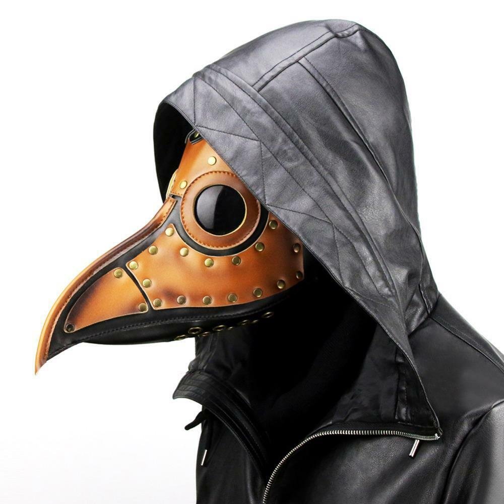 Steampunk Men Face Mask Leather Plague Doctor Bird Beak Carnival Costume Cosplay