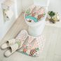 Easter Decor Toilet Carpet Mat Bathroom Rug Shower Curtain Bath 2pcs Set Towels