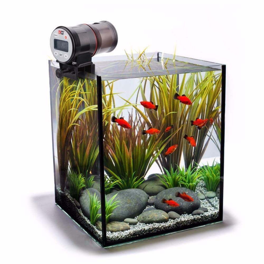 Aquarium Fish Feeder Automatic Tank Auto Timer Food Feeding Pond LCD Digital