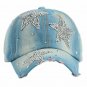 Women Baseball Summer Cap Jeans Crown Shaped Rhinestone Girl Snapback Hat