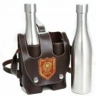 Hip Flasks Stainless Steel Water Bottles Hydro With Belt Case Men Fun Gift Set