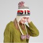 Beanies Women Winter Hat With Ears Flap Warm Girls Ski Knit Cap Pom Pom Ladies