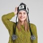 Beanies Women Winter Hat With Ears Flap Warm Girls Ski Knit Cap Pom Pom Ladies