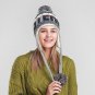 Beanies Women Winter Hat With Ears Flap Warm Girls Ski Knit Cap Pom Pom Ladies