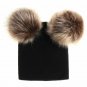 Baby Warm Hat Pom Pom Girls Winter Beanie Knitted Cap Cartoon Mickey Knit Fur