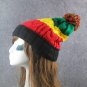 Warm Beanie Hat Men Women Ski Spring Cap Knitted Pompom Mixed Color Stripe Pom