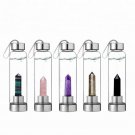 Water Bottle Natural Crystal Quartz Stone Wand Energy Chakra Cup Portable Travel