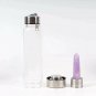 Water Bottle Natural Crystal Quartz Stone Wand Energy Chakra Cup Portable Travel