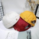 Men Baseball Cap Brimless Hemp Leaf Rolled Cuff Bucket Skullcap Sailor Hat Bob