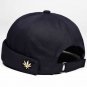 Men Baseball Cap Brimless Hemp Leaf Rolled Cuff Bucket Skullcap Sailor Hat Bob