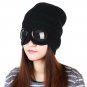 Women Winter Hat With Glasses Warm Beanies Skull Ski Knitted Girls Cap Pilot