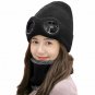 Women Winter Hat With Glasses Warm Beanies Skull Ski Knitted Girls Cap Pilot