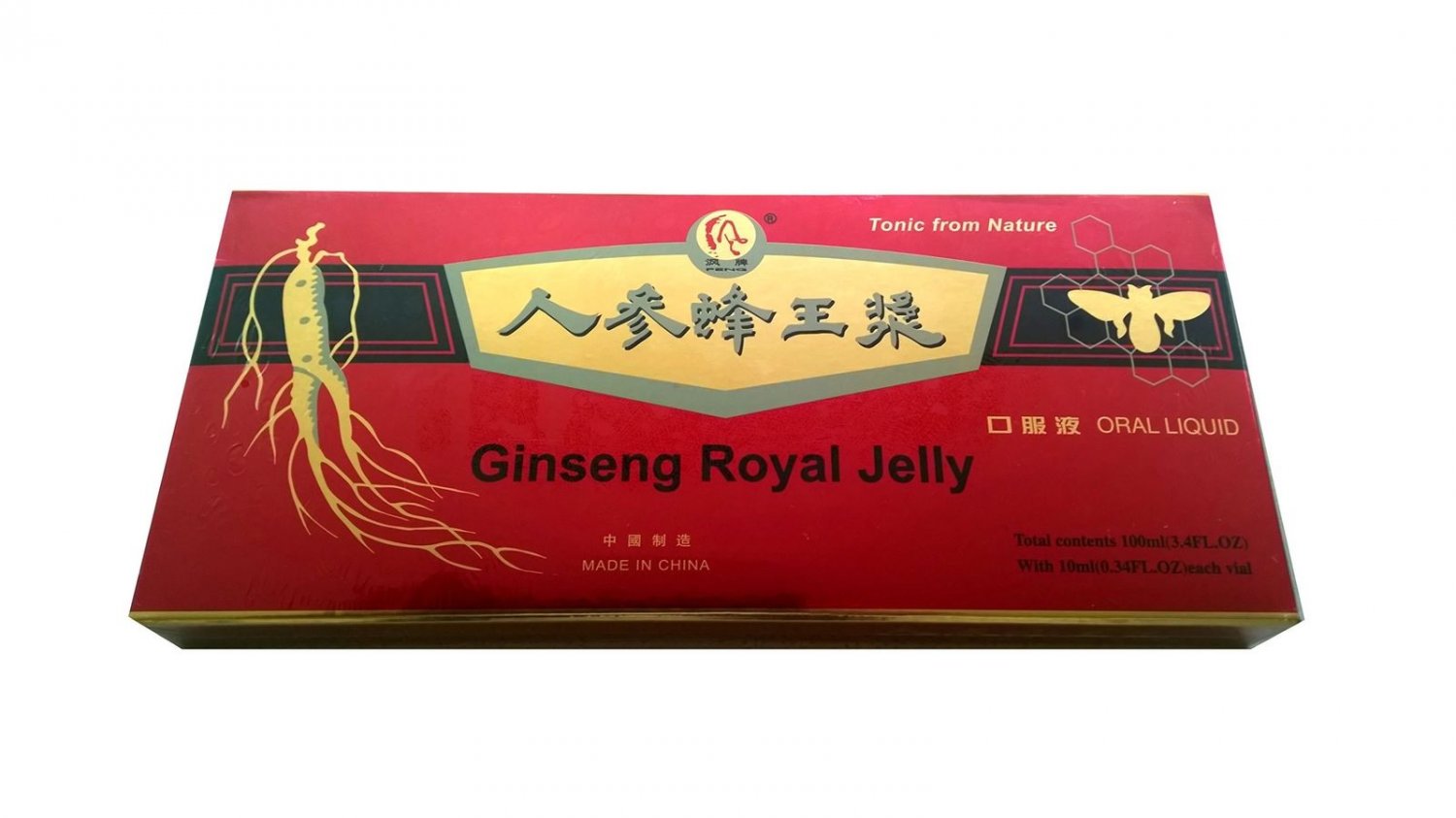 Ginseng Royal Jelly oral liquid 10 x 10 ml vials in a box