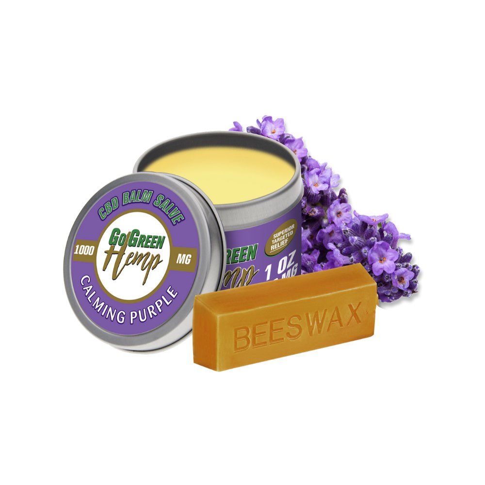GoGreen Hemp Balm Salve 1000mg Calming Purple 1 oz (28 g)