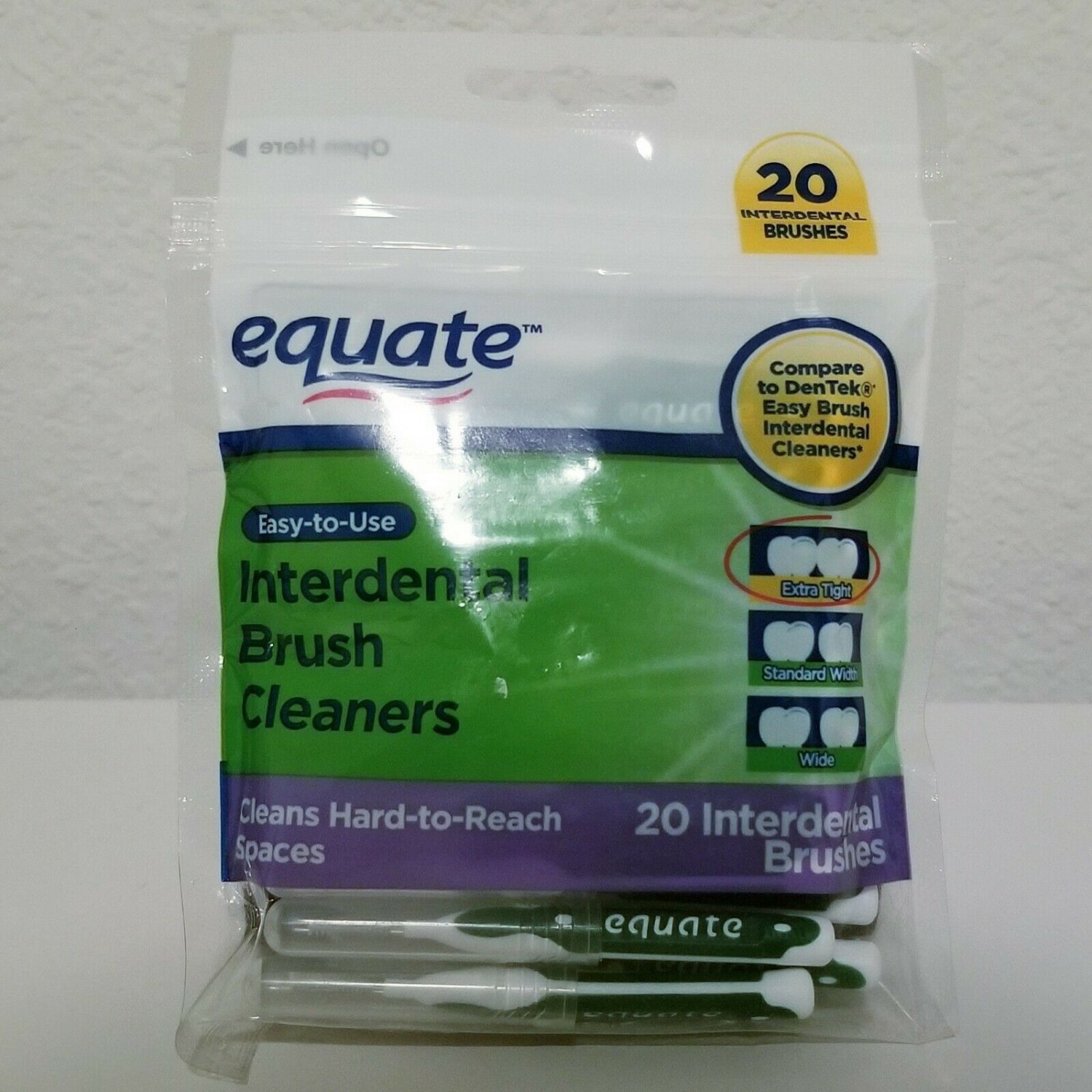 Equate EasyToUse Interdental Brush Cleaners, 20 Brushes