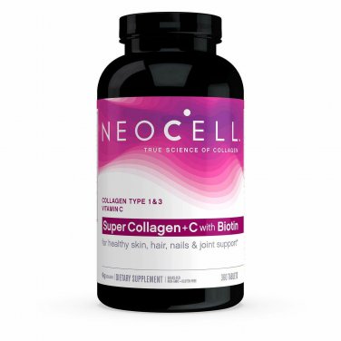 NeoCell Super Collagen + C with Biotin, 360 tablets - Collagen Type 1 & 3, Vitamin C, EXP 04/2026