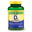 Spring Valley Vitamin D3 25 mcg (1000 IU), 450 Softgels, EXP 07/23