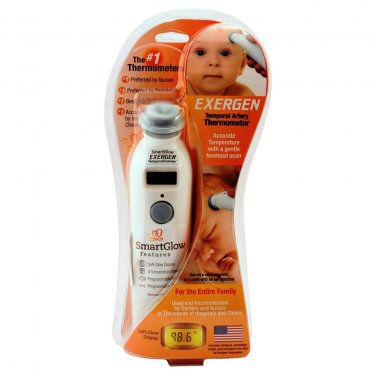 Exergen Temporal Artery Thermometer, Temporal Scanner + Smart Glow, TAT-2000C Home Model