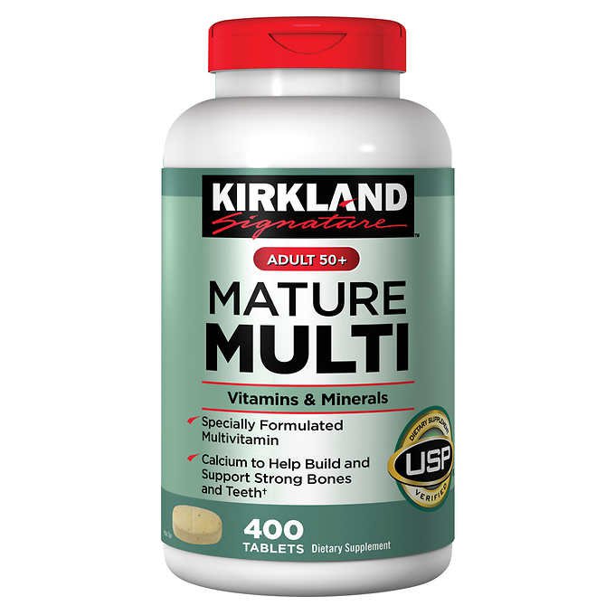 Kirkland Signature Mature Multi, Adult 50+ Multivitamin, 400 Tablets