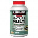 Kirkland Signature Mature Multi, Adult 50+ Multivitamin, 400 Tablets - Vitamin C + D3, Calcium, Zinc