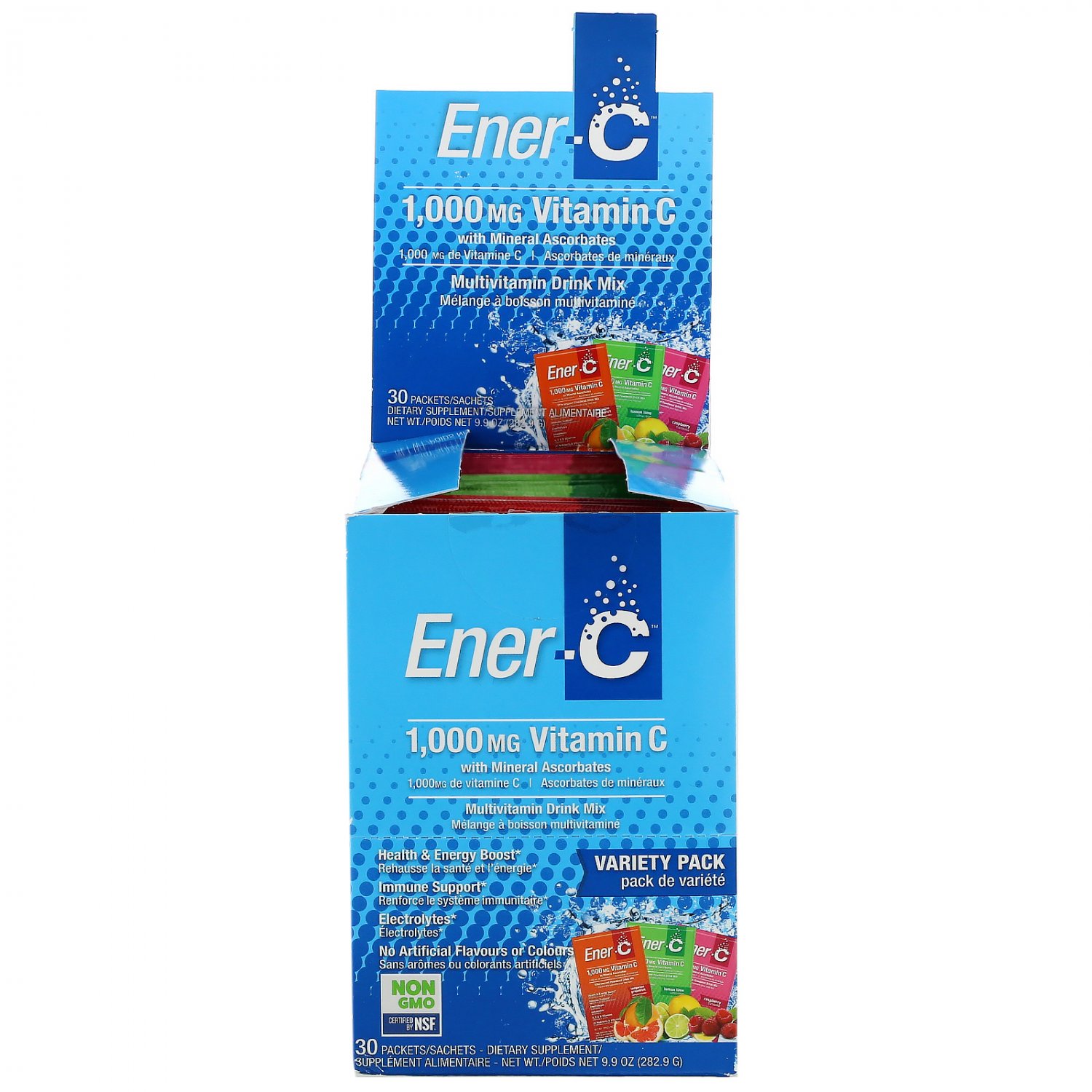 Ener-C 1000 mg Vitamin C Multivitamin Drink Mix Variety Pack - 30 Packets