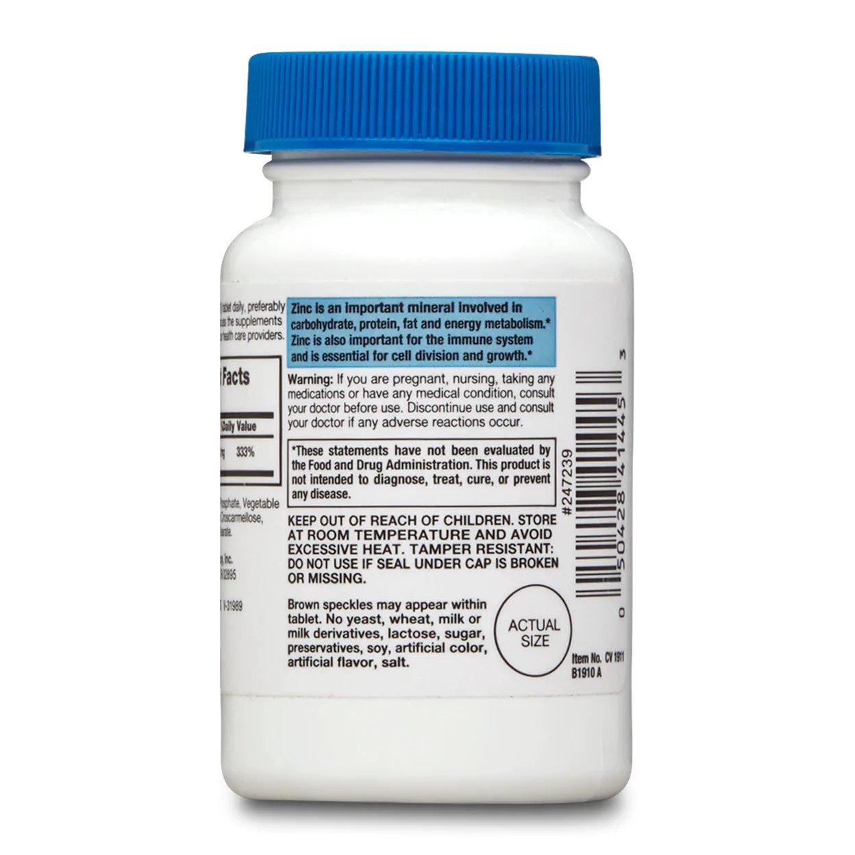 CVS Health Zinc 50 mg Immune Health Dietary Supplement Tablets 100 ct